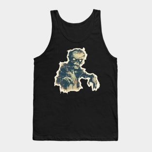 Spooky Zombie Vintage Street Art Tank Top